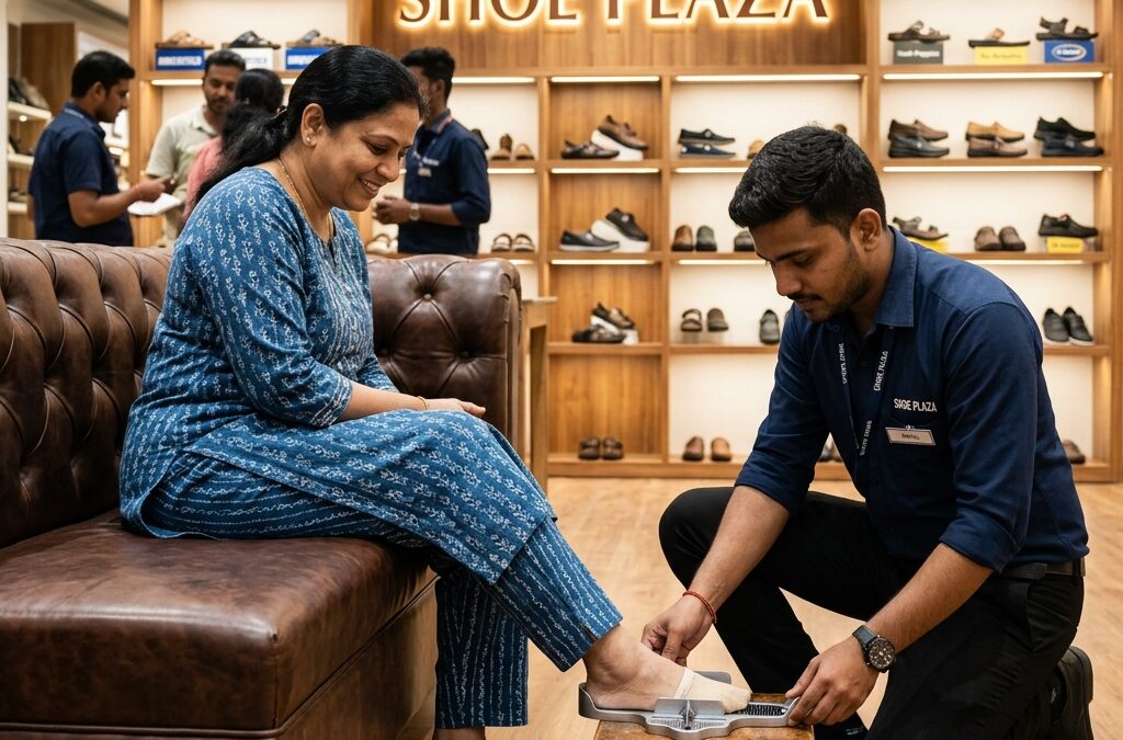 SHOE PLAZA - comfortable footwear shop in Chennai sizing measurement