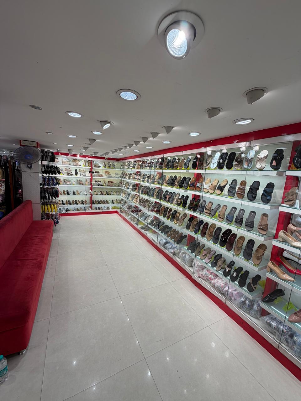 SHOE PLAZA showroom interior in Purasaiwakkam Chennai