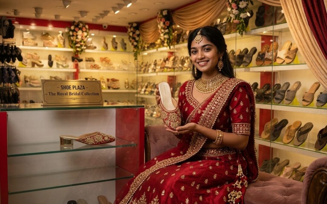 SHOE PLAZA - Best bridal footwear shop in Chennai lehenga matching