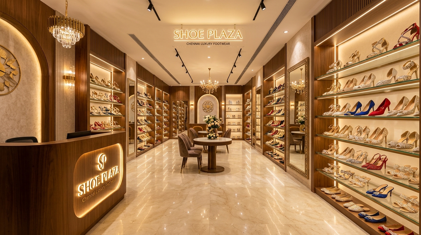 SHOE PLAZA - best footwear shop in chennai showroom womens and bridal display