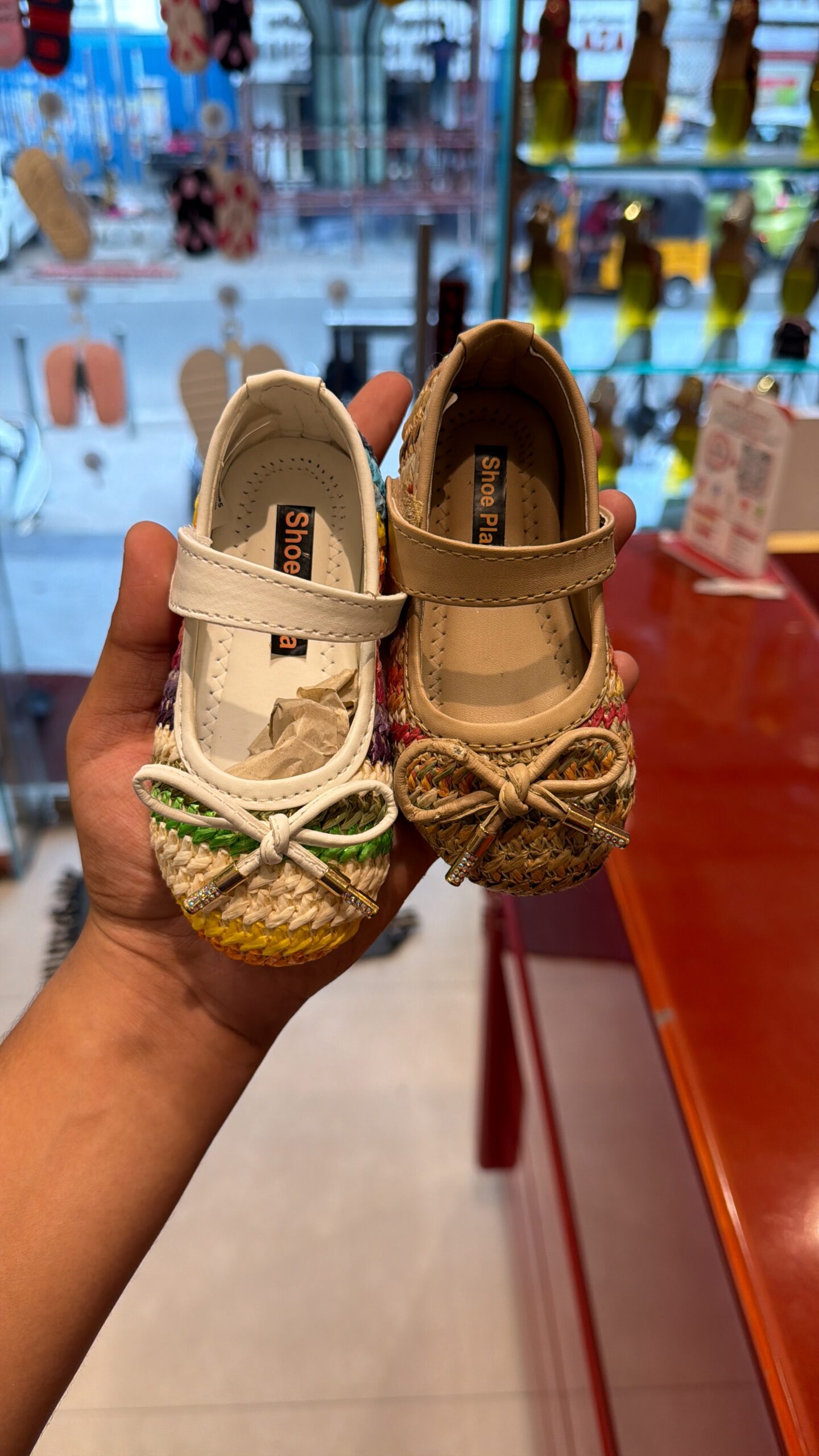 SHOE PLAZA Purasaiwakkam - Baby & Toddler Woven Straw Mary Jane Flats