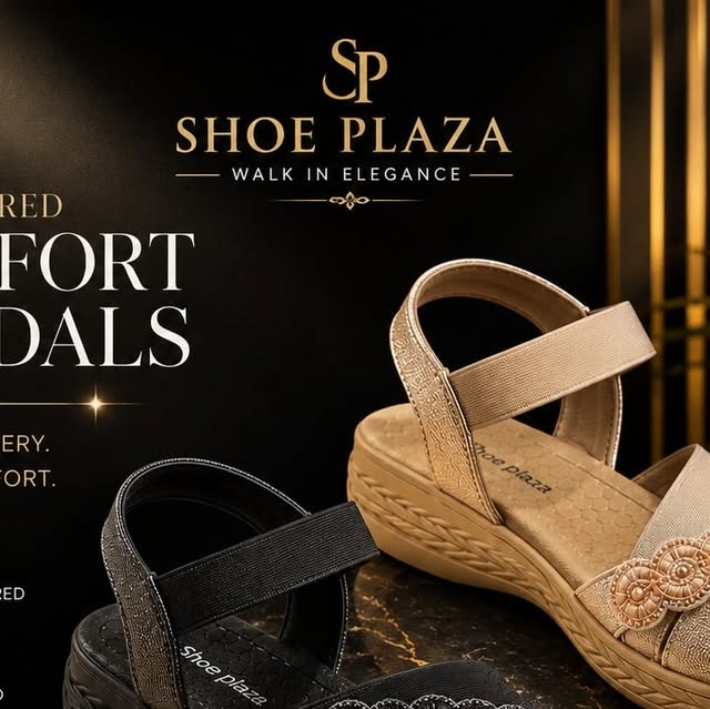 SHOE PLAZA Purasaiwakkam - Ethnic Embroidered Comfort Daily Wear Wedge Sandal