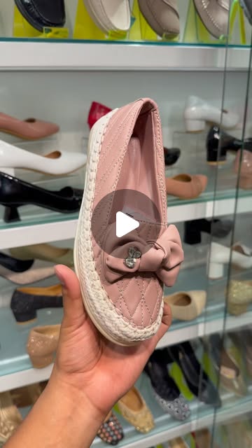 SHOE PLAZA Purasaiwakkam - Pastel Pink Quilted Bow Espadrille Loafers